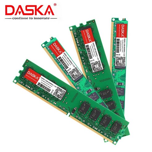 Intel 컴퓨터 메모리용 DASKA 데스크탑 PC RAM DDR2 1G 667MHz PC2-5300s 800MHz DIMM 비 ...