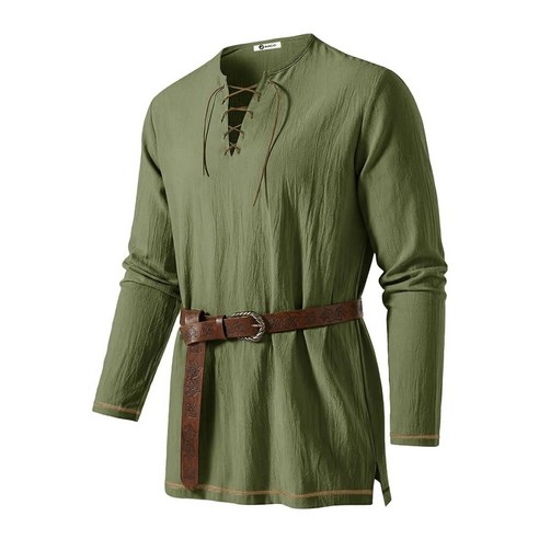 155176 Runcati Mens Medieval Pirate Tunic Shirt Renaissance Viking ...