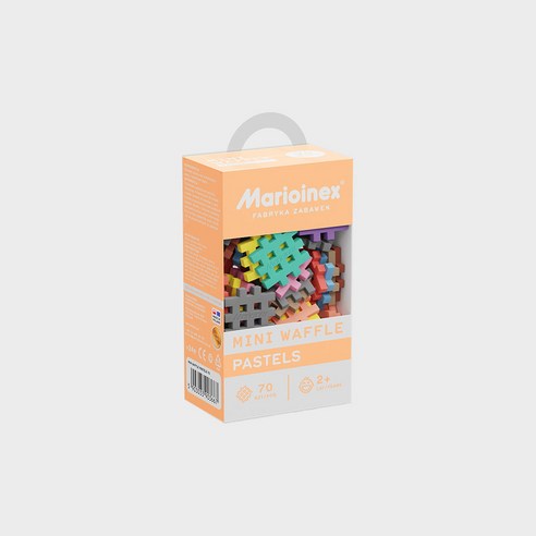 마리오넥스 소프트 블록 퍼즐 미니와플 파스텔 70pcs, 1개