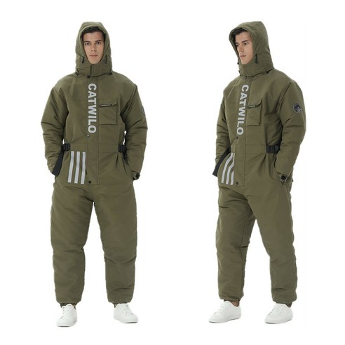 지누오 오토바이 방한복 배달 라이딩 일체형 우주복 허리조절가능스키복 겨울 스즈끼복 배달 방한복 바이크 방한 용품 패딩