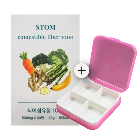 스톰 STOM 식이섬유정 1000 추가 알약 케이스 1P 증정, 60정, 1개