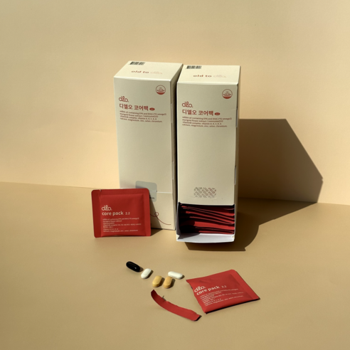디엘오 코어팩 21종 한포 올인원 종합 비타민 영양제 오메가3 루테인 코큐텐 칼슘 마그네슘 비타민B K A D E C 엽산 비오틴 아연 셀렌 크롬 등 30회분, 2박스 이미지 2