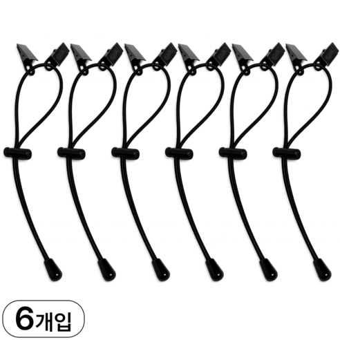 코잘 2클립 바지 밑단 고정 스트랩 집게, 6개, 블랙 6개, 블랙