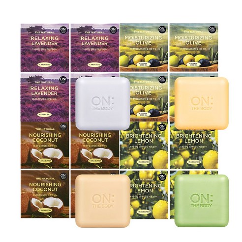 온더바디 더내추럴 비누 90g 4입 라벤더+올리브+코코넛+레몬 (총 16... 솔직 후기 | 실사용자 리뷰 분석 - 대표 이미지