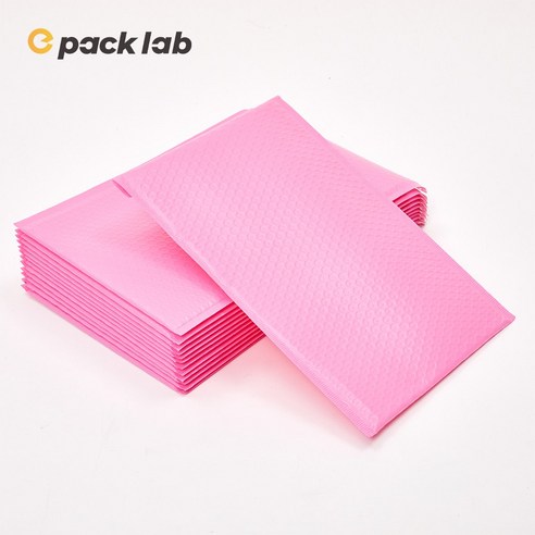 epacklab 이팩랩 핑크 뽁뽁이 안전봉투 에어캡봉투 접착식 택배 포장봉투 완충봉투 의류 악세사리 포장, 50개