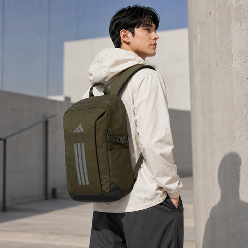 아디다스 백팩 학생 베이지 그린 가벼운 편안한 데일리 가방