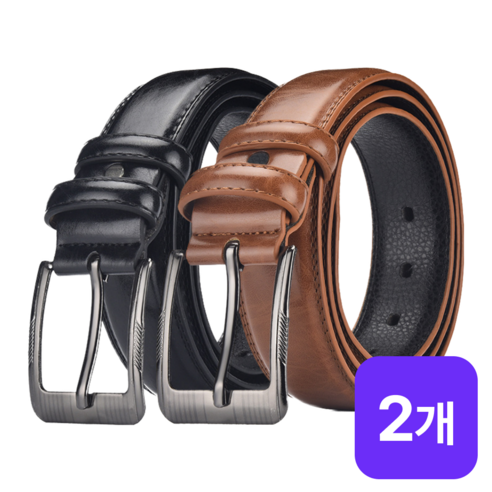 모덴 1+1 클래식 남성 가죽 벨트 허리띠