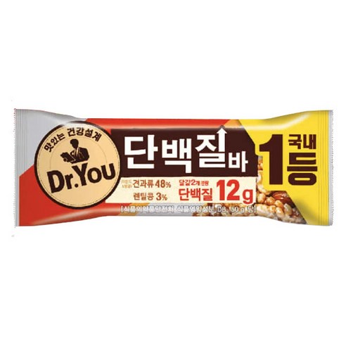 오리온 닥터유 단백질바 50g, 1개