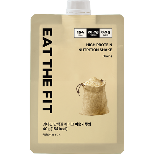 잇더핏 단백질 쉐이크 파우치 미숫가루맛, 40g, 1개