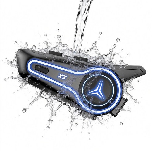 Mankiw맨큐 오토바이 전용 헬멧 블루투스 헤드셋 노이즈캔슬링 마이크 대용량 배터리 IP67 방수 지원 이미지 3