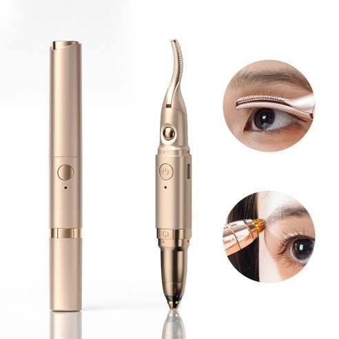 Kiboer 다기능 2 in 1집게형 속눈썹 고데기 눈썹 정리기 2단계 온도 조절 휴대 편리 C타입 충전