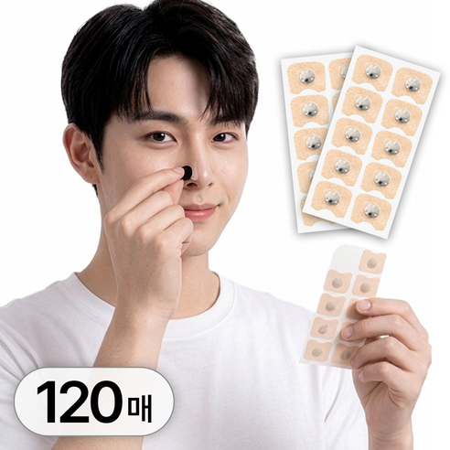 라이프엠디 60일분 마그네틱 비강확장기 전용 리필 패치 120매 세트 리필용 자석탭 테이프, 120개