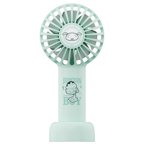 락 크레용신짱 버블 미니 휴대용 선풍기 YW-DC03, 녹색
