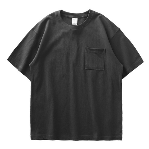 DUKEEN 320g 헤비코튼 남자 오버핏 포켓 반팔티 면100% 아메카지 캐주얼 데일리 기본티