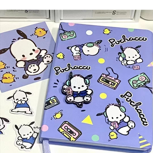 옐상 산리오 다이어리 노트 포차코 호피키티 2종, 1개, 블루포차코