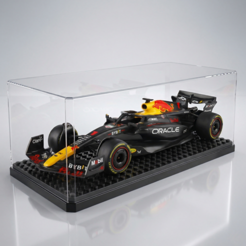 노브픽즈 레고 피규어 케이스 F1 스피드챔피언 호환 진열장 브릭형, 1개