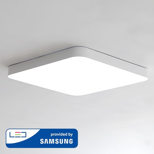 토탈맘모스 국산 LED 심플 화이트 방등 60W 천장밀착형, 주광색