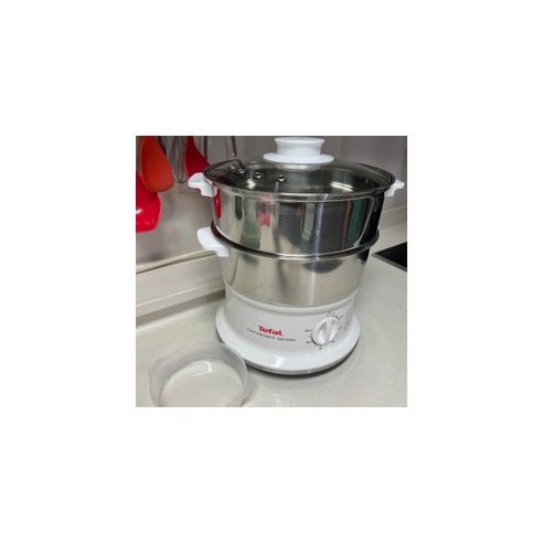 테팔 와이드 2단 스텐 전기 찜기 6L, 테팔 와이드 2단 스텐 전기찜기 계란찜기 계란삶는기계, VC1451K0