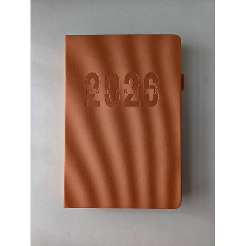 DOA양지 2026년 날짜형 노트 플래너 A5 다이어리 업무용 수첩 일기장 만년다이어리 노트, 오렌지, 1개