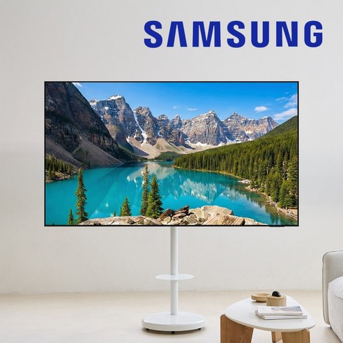 삼성 4K 스마트 사이니지 TV 삼텐바이미 패키지 이동식 거치대 대형TV 소형TV 모니터 [셋탑박스 선택행], 삼성 4K 1등급 TV 85인치_(블랙), 고객직접설치, 무빙스탠드(화이트)+셋탑박스 미포함