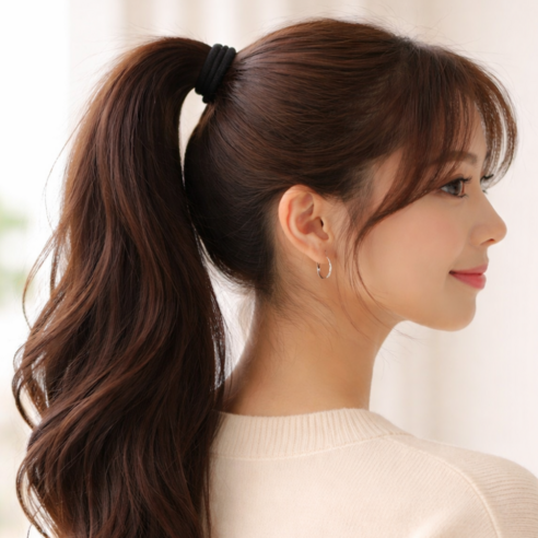 잇템박스 대용량 고탄력 짱짱한 머리 고무줄 머리끈 50P 이미지 2