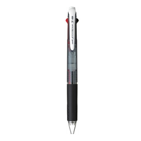 유니 제트스트림 3색볼펜 0.7mm, 블랙, 1개