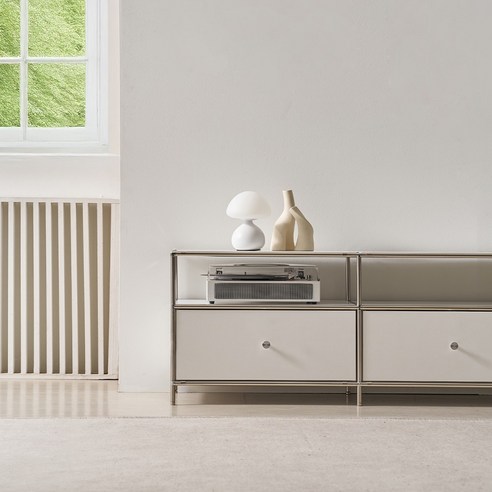 미드센츄리 감성을 담은, 벨리에 베어 모듈 거실장