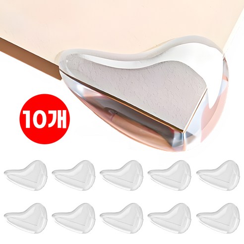 RS1 초밀착 안심 코너 모서리 보호대, 투명, 10개