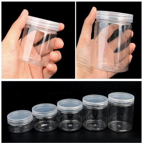썬코 소분 비즈정리 보관 비즈통 원형통 플라스틱 슬라임 통, 7cm - 200ml, 1개