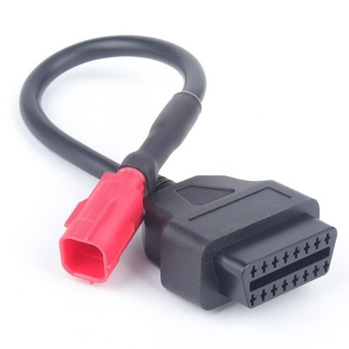 오토바이 OBD2 변환 케이블 - OBD2 16핀 to 6핀 - 진단 스캐너 연결 어댑터 - 34cm, 1개, 1구