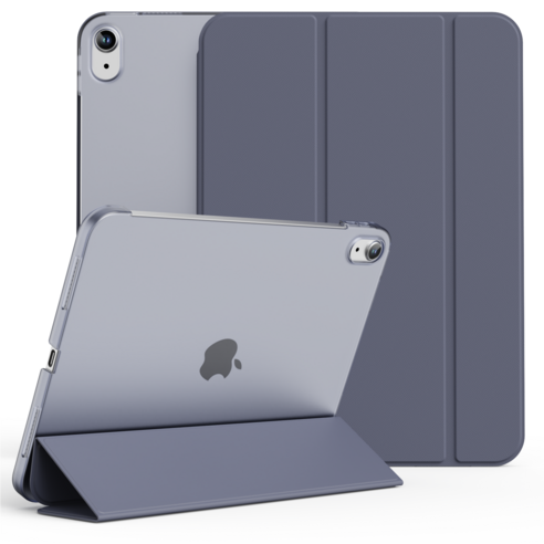 AOUB iPad 보호 케이스 얇고 가볍고 단순하며 11인치 iPad10/11 태블릿에 적합 접이식 스탠드 3개 긁힘 방지 및 내마모성, 보라, 1개