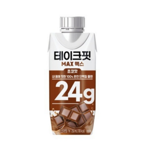 테이크핏 맥스 초코맛 드링크믹스 RTD, 250ml, 12개