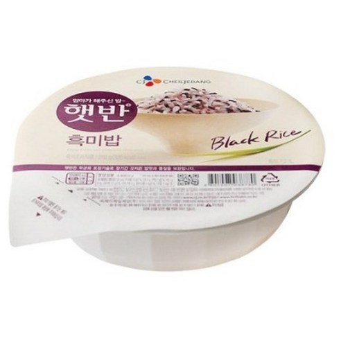 햇반 흑미밥 130g × 12개