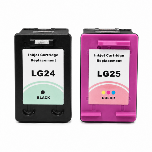 잉크아울렛 LG24 LG25 호환잉크 세트 검정+컬러 LIP2210 LIP2230 LIP 2250 LIP2270 LIP2290, 1개, LG24 검정+ LG25 컬러 세트