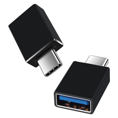ANNIBER USB 3.2 10Gbps A타입-C타입 otg 변환 젠더 초미니 데이터 전송 젠더, 2개, 블랙