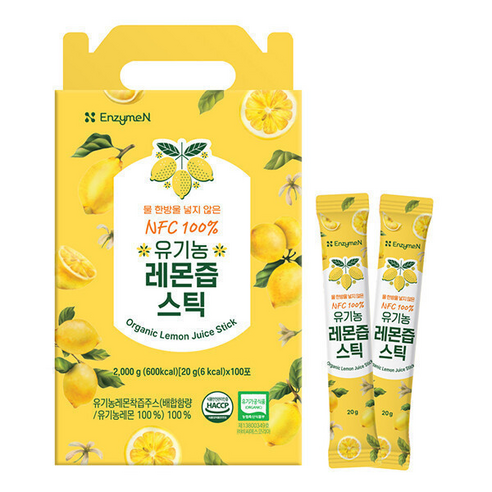 엔자임엔 NFC 100% 유기농 레몬즙 스틱 20g 100포, 2kg, 1개