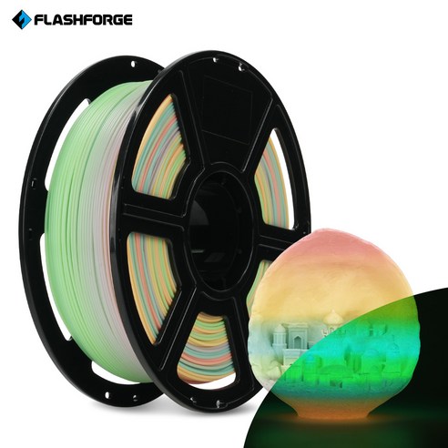 Flashforge 3D 프린터 필라멘트 1.75mm 1kg, 루미너스 멜로디 Luminous Melody, HS PLA