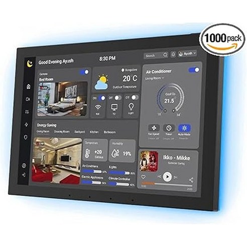 10.1인치 안드로이드14 POE 태블릿 스마트홈 컨트롤패널 터치스크린 근접센서 RS485/232 LED MQTT WiFi BT RJ45, 단일