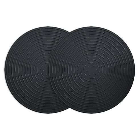 더하리 국산 실리콘 인덕션 보호매트 (1+1), 블랙 25cm, 2개