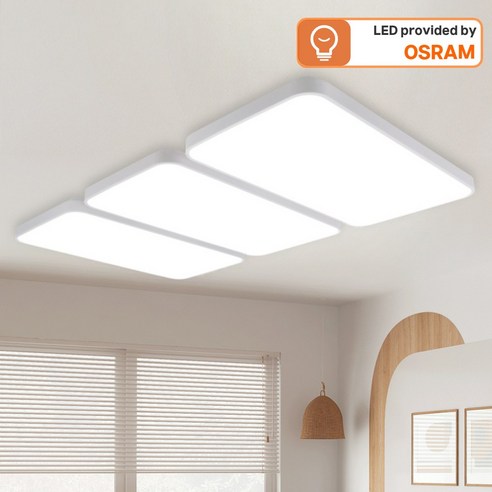 삼성 LED 더 뉴슬림 거실등 조명 플리커프리 180W (설치설명서 포함), 화이트