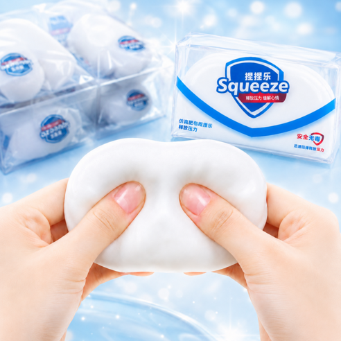 비누 크런치 슬랑이 슬라임 말랑이, 바삭 크런치 비누 슬랑이, 80g, 1개