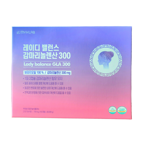 마이에이치랩 레이디 밸런스 감마리놀렌산 300 750mg x 60캡슐 x 2EA (원산지: 국내산), 120정, 1개