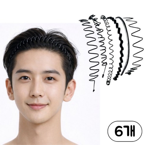 비온엑스 자국없는 스프링 남자 머리띠 6종