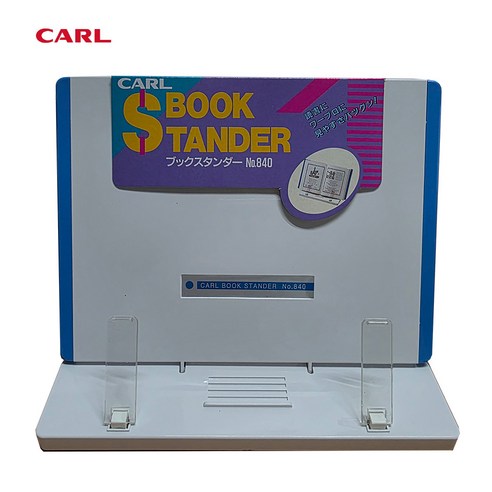 CARL 접이식 휴대용 독서대 각도조절 북스탠드 경량 테블릿 핸드폰 노트북 거치대 No.840, 블루