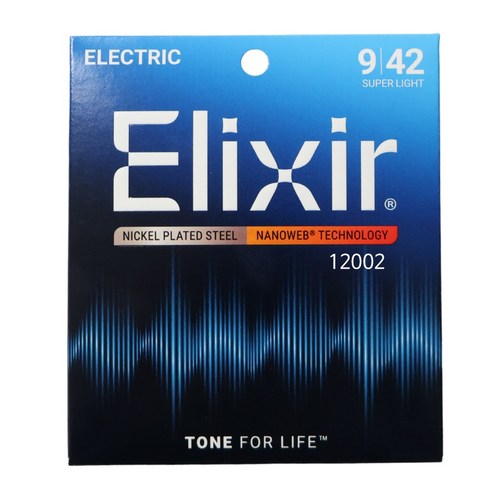 엘릭서 Elixir 일렉 기타줄 스트링 12002 슈퍼라이트 009-042, ES12002, 1개