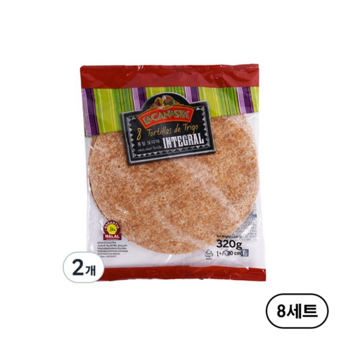 라카나스타 통밀 또띠아 20cm 320g × 16개