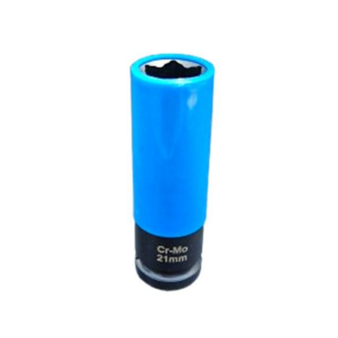 KJTM 휠너트소켓 21mm / 휠복스알 롱너트소켓 휠손상방지, 1개, 블루