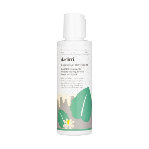 Dadiri Sebum Noka Eoseongcho Woteo Ko Pack 80 ml Blackhead Sebum Yeonhwaje , 1 Pack , 1 Pack (다디리 피지녹아 어성초 워터 코팩 80ml 블랙헤드 피지연화제, 1개, 1개입)
