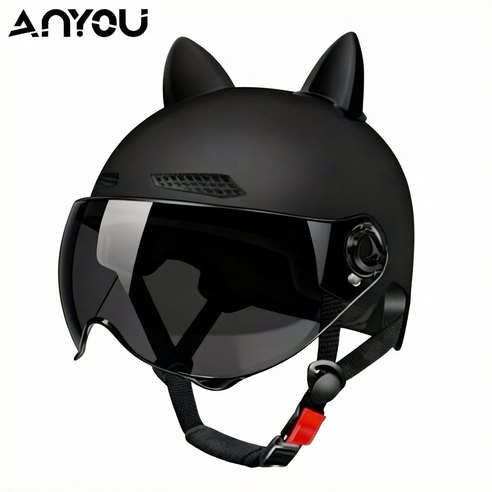 ANYOU 자외선 차단 고글 고양이 귀 안전 헬멧 실사용 후기 | 효과 있을까? 썸네일