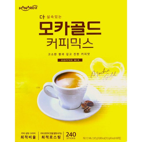 하나로굿 모카골드 커피믹스, 1박스, 240개입, 10.3g